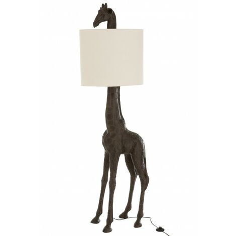 Lampe girafe en résine marron foncé 45x49x177cm