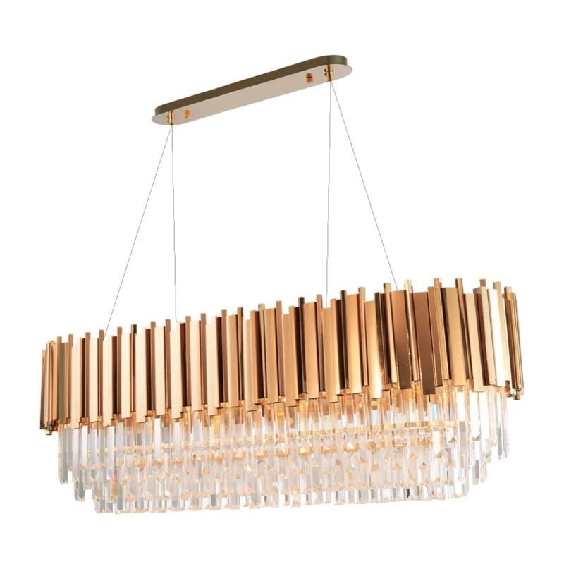 Lampe suspendue 312355 cristal or 6-POINTS de lumière E14 60X30X38-138CM reglable