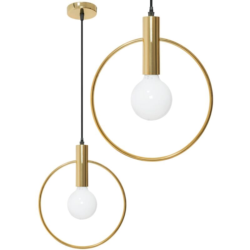 Lampe suspendue APP485-1CP or bague 1-POINTS de lumière E27 28X28X35-95CM reglable