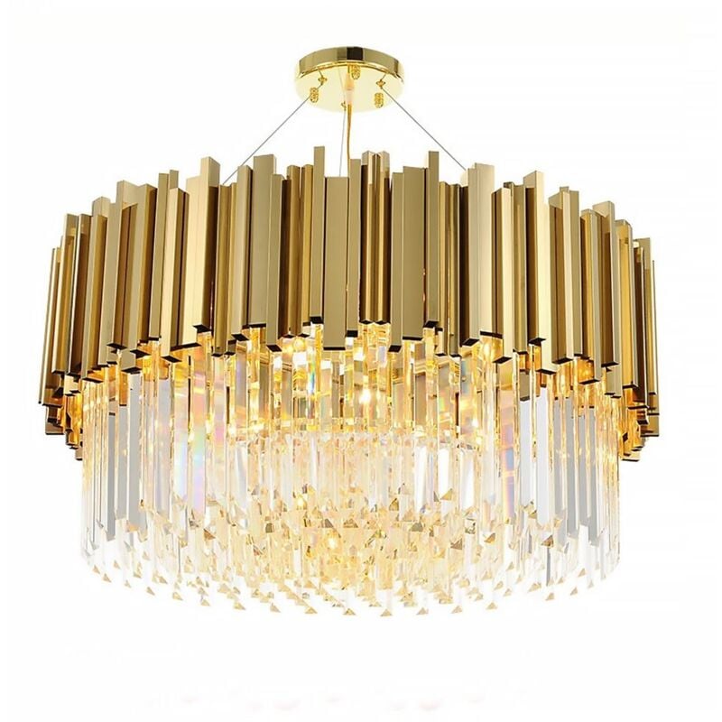 Toolight - lustre APP601-C cristal or 4-POINTS de lumière E14 38X38X13,5CM reglable