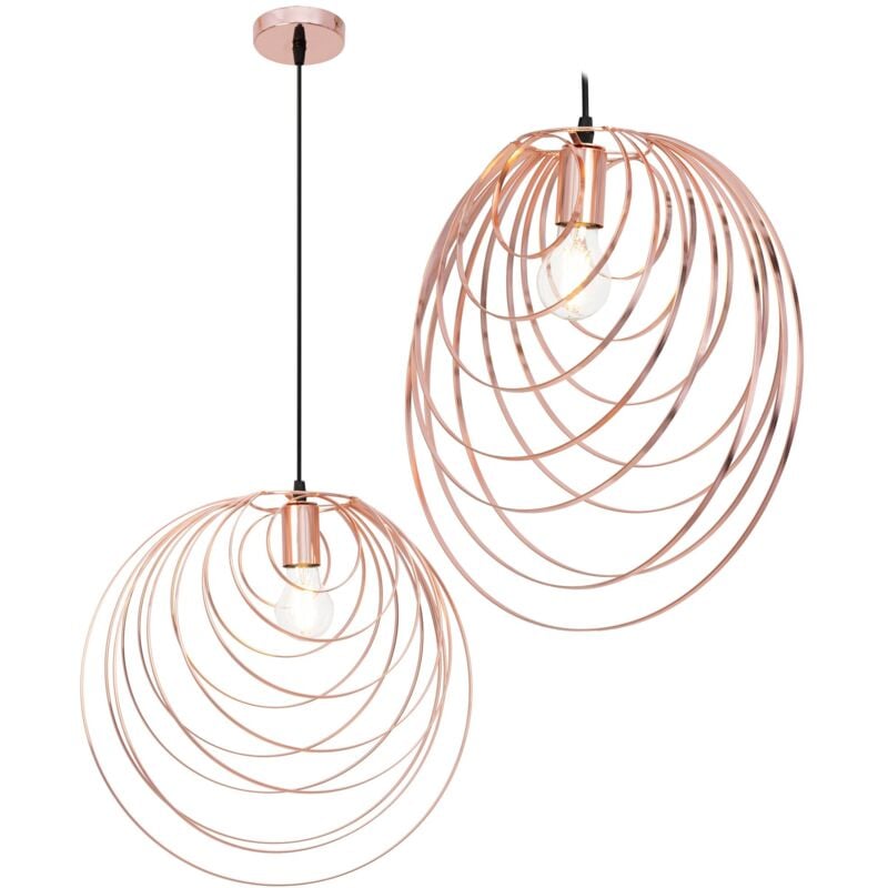 Lampe suspendue APP427-1CP géométrique rose or 1-POINTS de lumière E27 40,5X40,5X39CM reglable