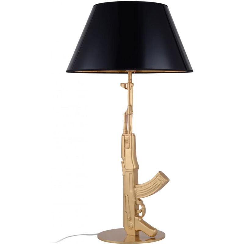 Privatefloor - Lampe de Table - Lampe Design Pistolet - Grande - Beretta Doré