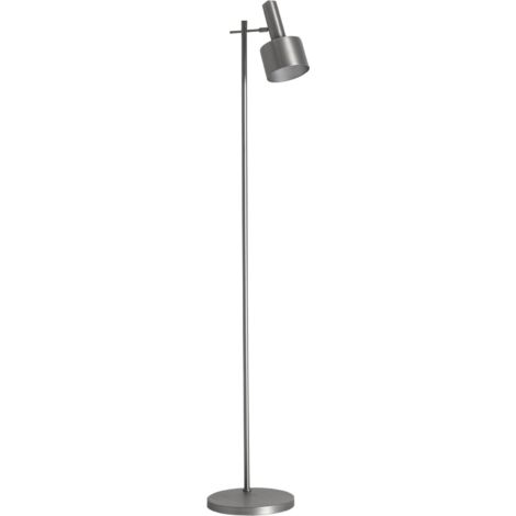 Lampe haute contemporaine en acier patiné argent style art déco - Argent patiné élégant