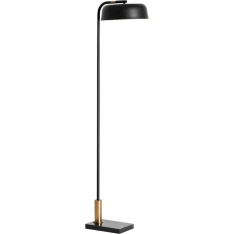 Lampe haute contemporaine en marbre noir finition patinée - Noir marbre patiné argenté