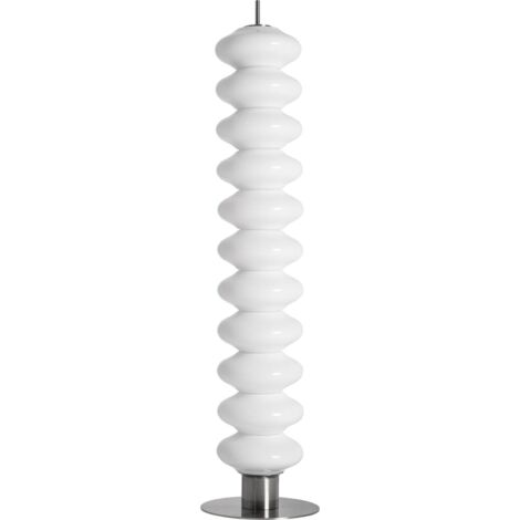 Lampe haute design cristal blanc style contemporain translucide - Blanc cristal translucide et doré