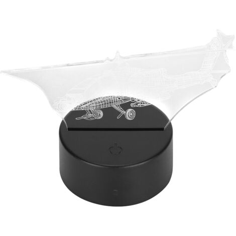 Lampe Hélicoptère 3D en Acrylique à Contrôle Tactile - Luminaire Bureau Moderne Cadeau Original