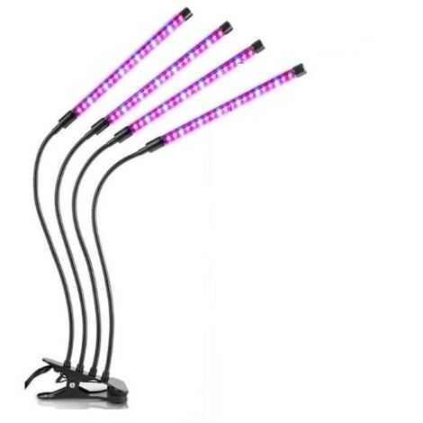 Lampe horticole/éclairage pour plantes, comprenant 4 tubes fluorescents LED flexibles, 1 paquet