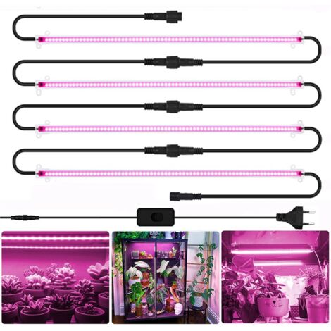 Lampe horticole LED à spectre complet 288 LED pour serre et plantes d'intérieur - Lot de 4