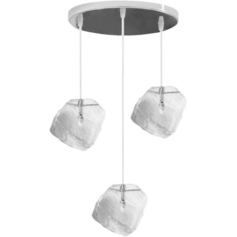 Lampe suspendue APP320 ice moderne 3-POINTS de lumière G4 14X30X16-96CM reglable