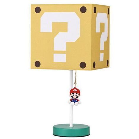 Lampe icône Super Mario veilleuse de chevet carrée en forme de point d'interrogation