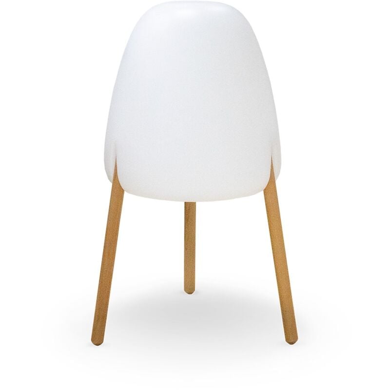 ROCKET 70 cm de haut. Lampadaire sans fil pour l'intérieur et l'extérieur avec câble en jute. Lumière LED chaude ou . Fabriqué en Espagne