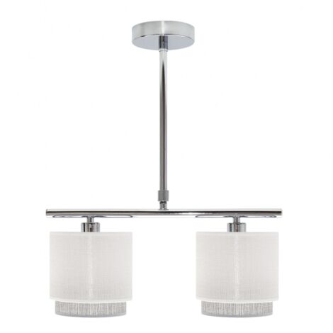 Lampe Kenya 2xe14 blanc/gris of FABRILAMP.