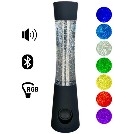 Lampe lave RGB noire LED enceinte Bluetooth Rabalux
