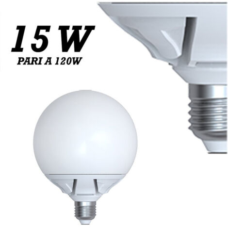 Lampe Led 15w Watt E27 Blanc Chaud Sphère Froide Globe Mat