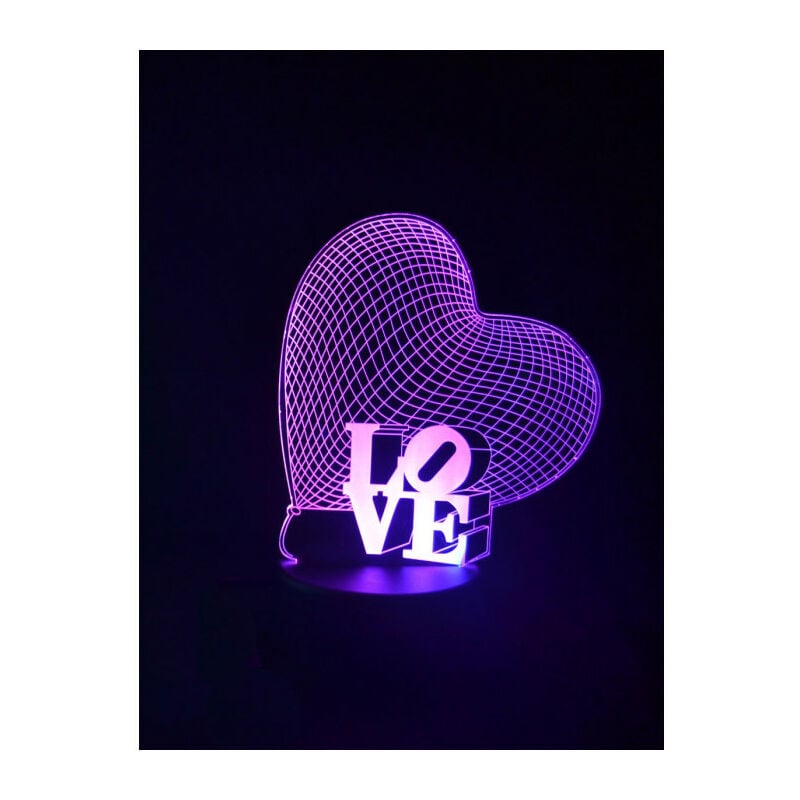 Lampe Led 3D Love