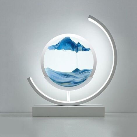 Lampe LED 3D Sable Lumineux Cadre Mobile Décoration Bureau Salon Cadeau