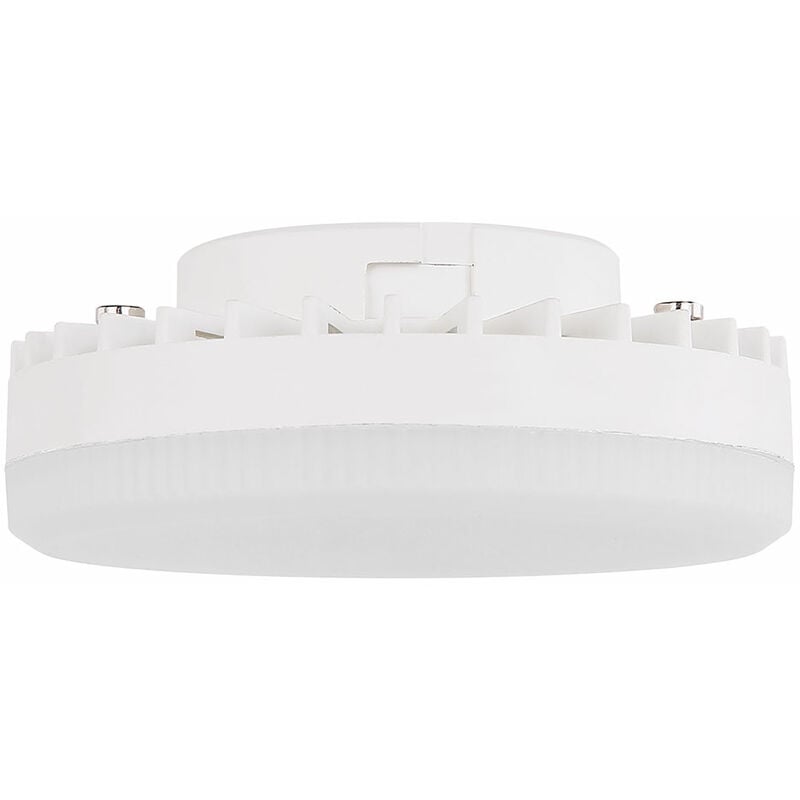 Ampoule led 7 watts GX53 ronde, plastique opale, 550 lumens 3000K blanc chaud, h 2,8 cm