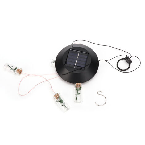 Lampe LED à énergie solaire, cloche à vent colorée, bouteille de souhait, carillons éoliens, décoration pour jardin