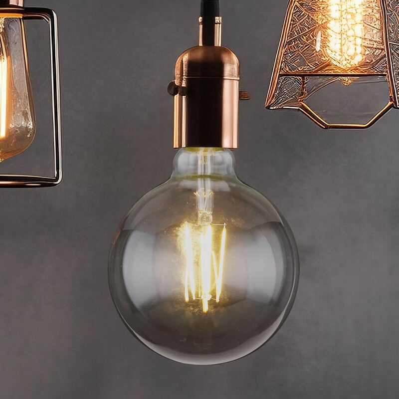 Lampe led Filament 7 Watt blanc chaud 2700 Kelvin 750 lumens E27 douille verre clair argenté, DxH 12,5x17,5cm