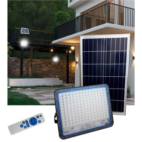 Lampe Led Avec Panneau Solaire Crépusculaire 300 W Et Télécommande Fb-58300