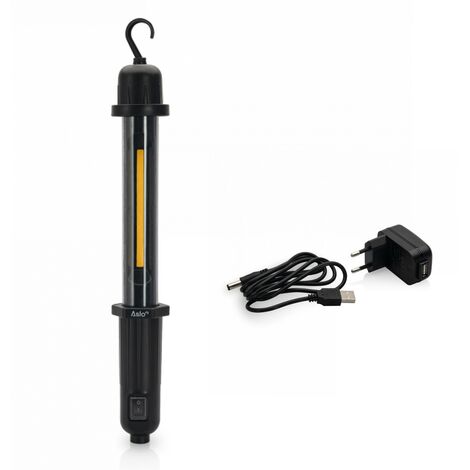 Lampe Led Baladeuse 3W sans fil Batterie lithium Chargeur + Port USB Autonomie 4h ASLO