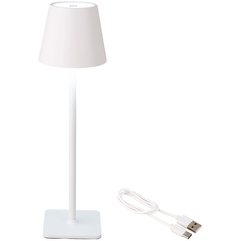Lampe Led Blanche De 37cm Pour Intérieur Et Extérieur Rechargeable 894378