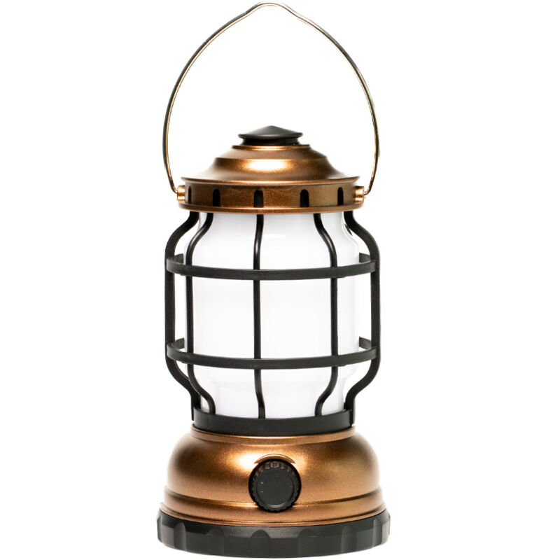 Lampe LED Camp M 150 en cuivre et lait