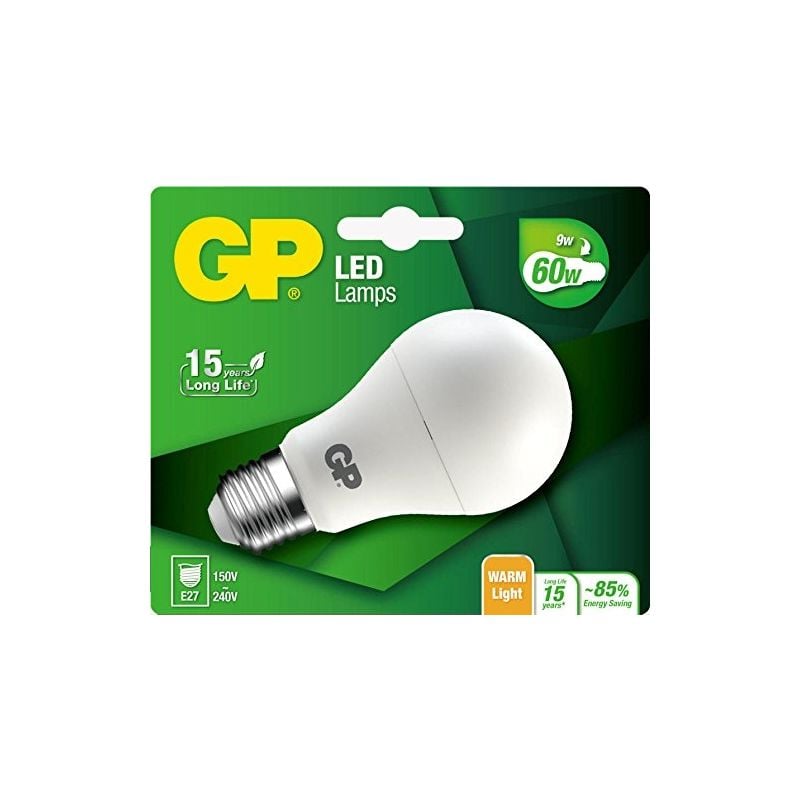 Lampe led classic [gp 077954-LDCE1] 230V, blanc chaud 2700K, base de lampe: E27, puissance: 9W led, equivalent puissance de la l