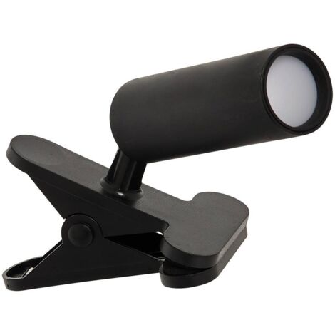 Lampe led clipsable usb noir 12x8x20 cm - 5five