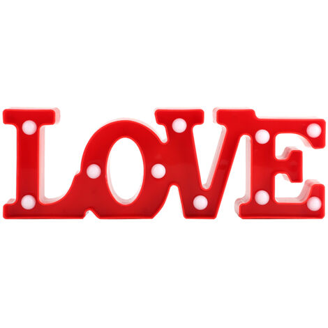 Lampe LED d'ambiance romantique avec mot LOVE - Idéale pour Saint-Valentin, demande en mariage et décoration de mariage, lumière chaude.