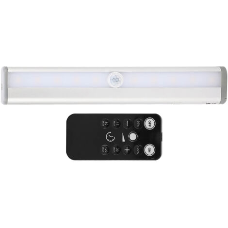 Lampe LED d'armoire blanc chaud, luminosité réglable, minuterie, magnétique avec télécommande