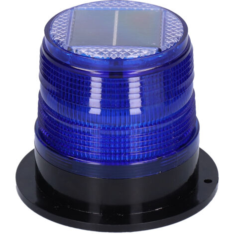 Lampe LED d'avertissement solaire magnétique pour bâtiments et écoles, lumière clignotante avec lentille bleue.