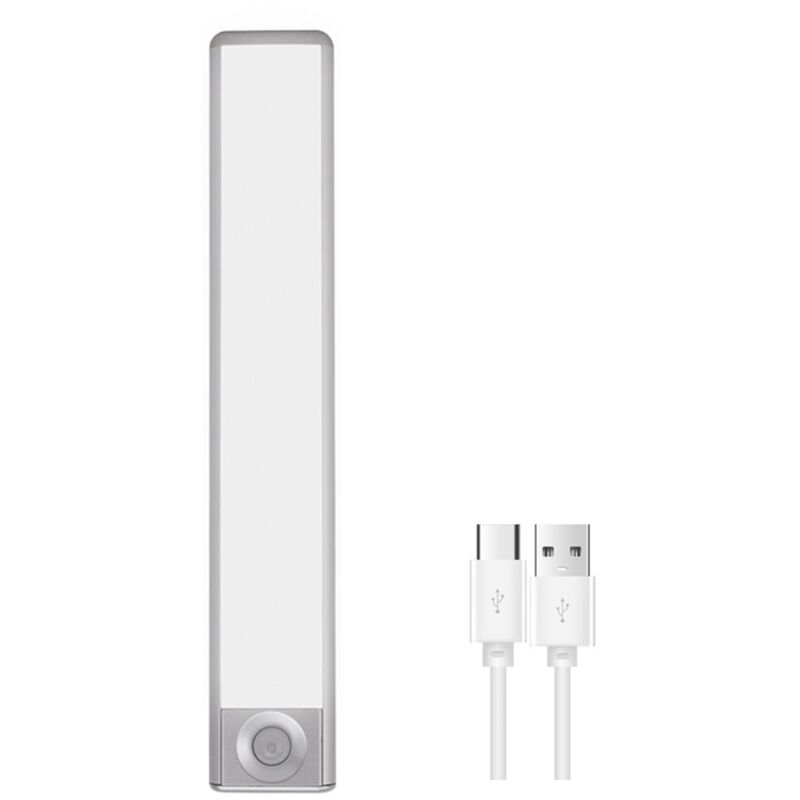 Lampe led de placard 25 cm, détecteur de mouvement intérieur, 3 couleurs, rechargeable par usb, pour chambre, cuisine, placard, escaliers, garage,