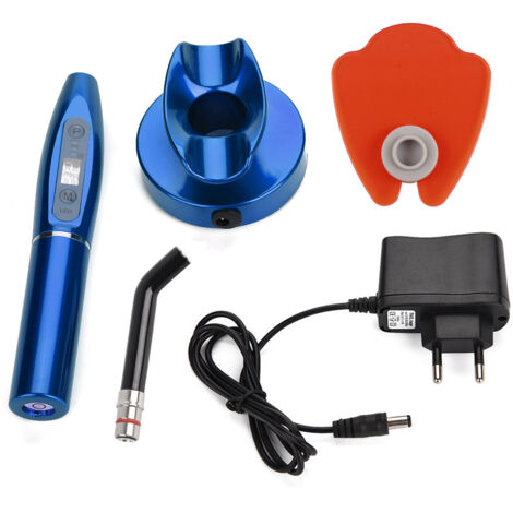 Lampe LED de polymérisation dentaire sans fil rechargeable 240V, lumière bleue, prise UE