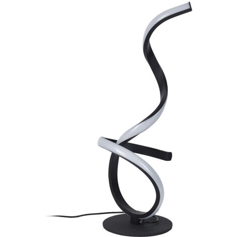 Lampe LED Design Noir et Blanche à Poser Eclairage Blanc Chaud