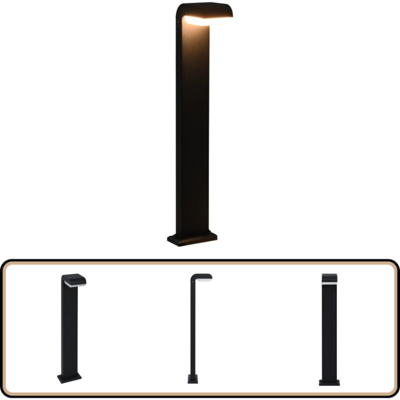 Vidaxl - Lampe led d'extérieur 9 w Noir Ovale - Lampe Exterieure - Éclairage Extérieur - Lampadaire - Luminaire Extérieur - Led Exterior