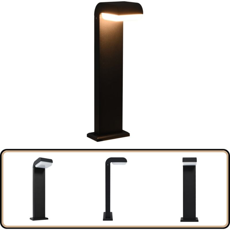 Vidaxl - Lampe led d'extérieur 9 w Noir Ovale - Lampe Exterieure - Éclairage Extérieur - Lampadaire - Luminaire Extérieur - Lumière Extérieure