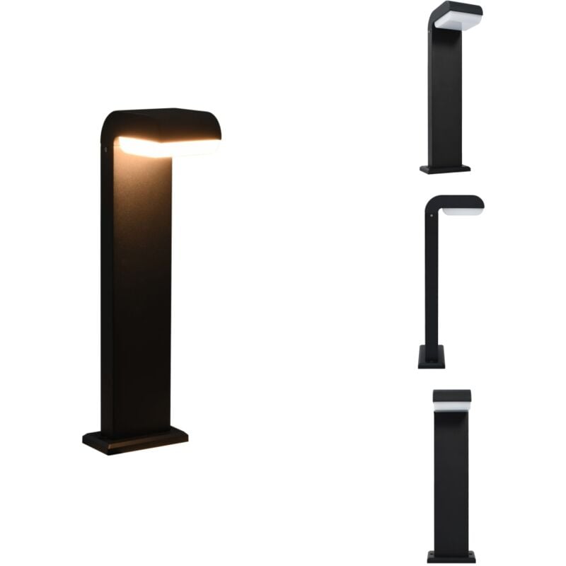 Vidaxl - Lampe led d'extérieur 9 w Noir Ovale - Lampe Exterieure - Éclairage Extérieur - Lampadaire - Luminaire Extérieur - Lumière Extérieure