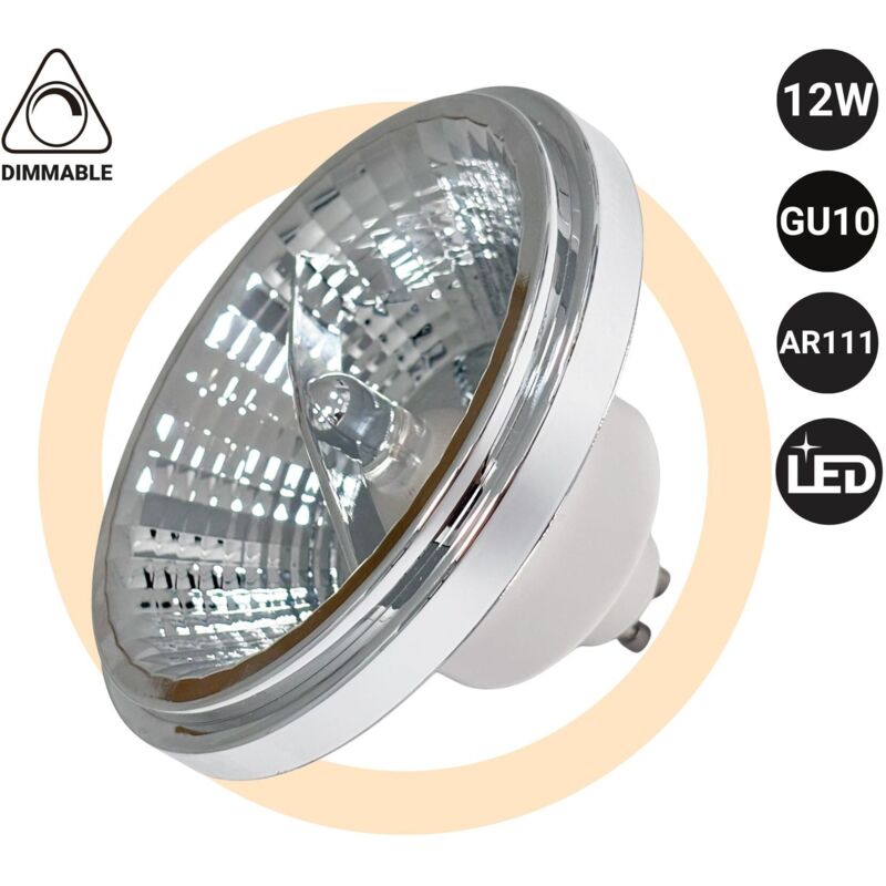 Lampe LED Dimmable - AR111 GU10 - 12W - 975lm - Blanc Neutre Lampe LED Dimmable - AR111 GU10 - 12W - 975lm - Blanc Neutre