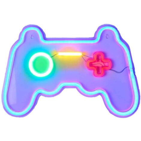 Lampe Led Effet Néon "Manette" 41cm Multicolore