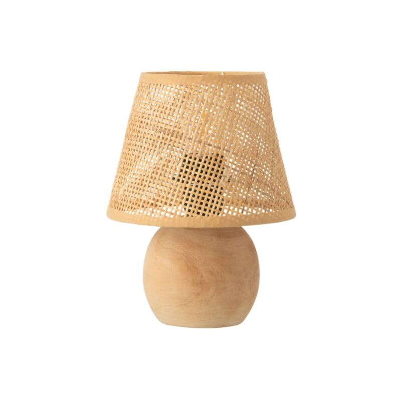 J-line - Lampe led en bois beige 17x17x23 cm