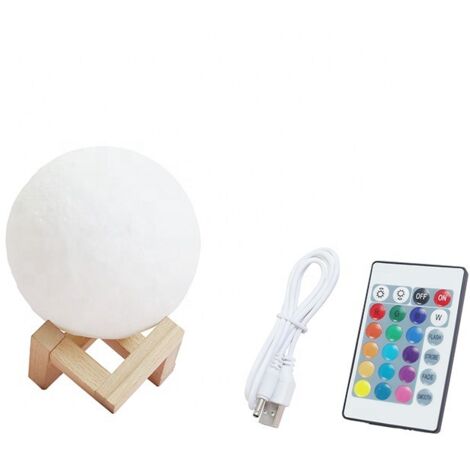 Lampe Led en forme de galaxie et de lune imprimée en 3D, modèle créatif, luminaire décoratif d'intérieur, idéal pour une chambre
