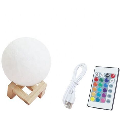 Lampe Led en forme de galaxie et de lune imprimée en 3D, modèle créatif, luminaire décoratif d'intérieur, idéal pour une chambre