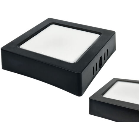 Lampe LED en saillie 12x12 6W 4000K DL-1 noire