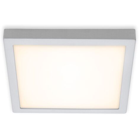 Lampe LED en saillie BRILONER LEUCHTEN FIRE, 21 W, 2000 lm, IP20, chrome mat, métal-plastique, 30 x 30 x 3,2 cm