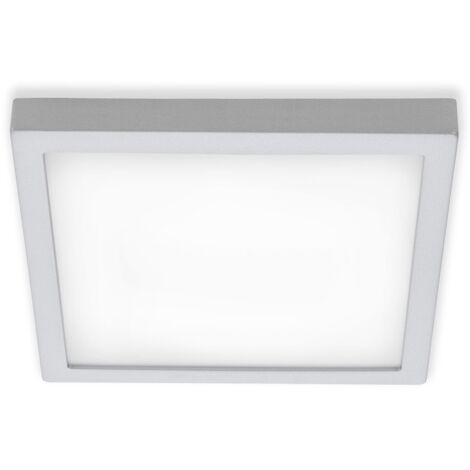 Lampe LED en saillie BRILONER LEUCHTEN FIRE, 21 W, 2000 lm, IP20, chrome mat, métal-plastique, 30 x 30 x 3,2 cm
