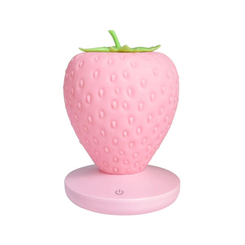 Lampe led en silicone avec chargeur usb, décoration de chevet pour la maison, ambiance fruit fraise, nouvelle et unique, protection des yeux, lampe
