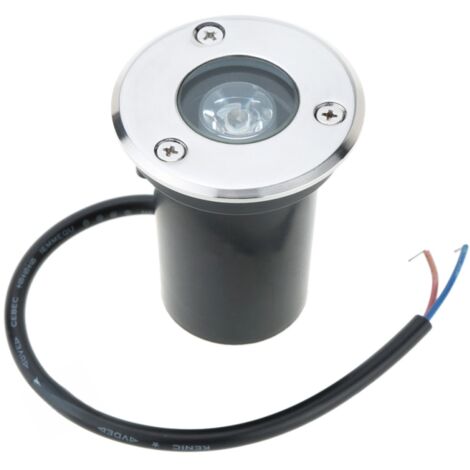 Lampe LED encastrable 1W 12V DC IP67, étanche, haute puissance, en verre trempé, pour jardin extérieur, aménagement paysager, carrés et aménagements paysagers, certifiée CE et RoHS