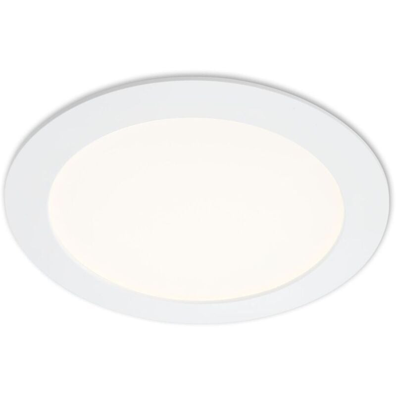 Lampe led encastrée Briloner leuchten flat in, 12 w, 1200 lm, IP44, blanc, plastique, ø 17 cm