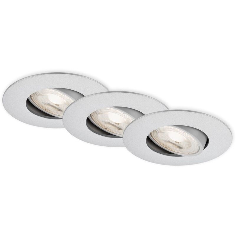 Briloner - Lampe led encastrée 4,4 cm 3x 4,9 watts IP65 480lm chrome